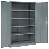 Global Industrial Unassembled Metal Storage Cabinet 48x24x78, Gray Global Industrial