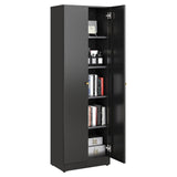 Metal Storage Cabinet with Doors, Black Bookshelf with Adjustable Shelves, Garage Storage Cabinet, 5 Tier File Cabinets, Tall Bookshelf Enclosed Bookcase for Home Office, Living Room, Library Generic