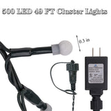 AWQ 500 LED 49ft Christmas Cluster Lights Christmas String Lights Decoration Lights for Christmas Home Garden Wedding Party Xmas Tree Bedroom Indoor Outdoor Decor AWQ