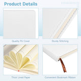 Lnrueg 6 Pcs Sublimation Notebook Blank Journal A6 100 Pages - Hardcover PU Notebooks for Note Taking Plan Making Diary Writing - School Office Supplies Lnrueg