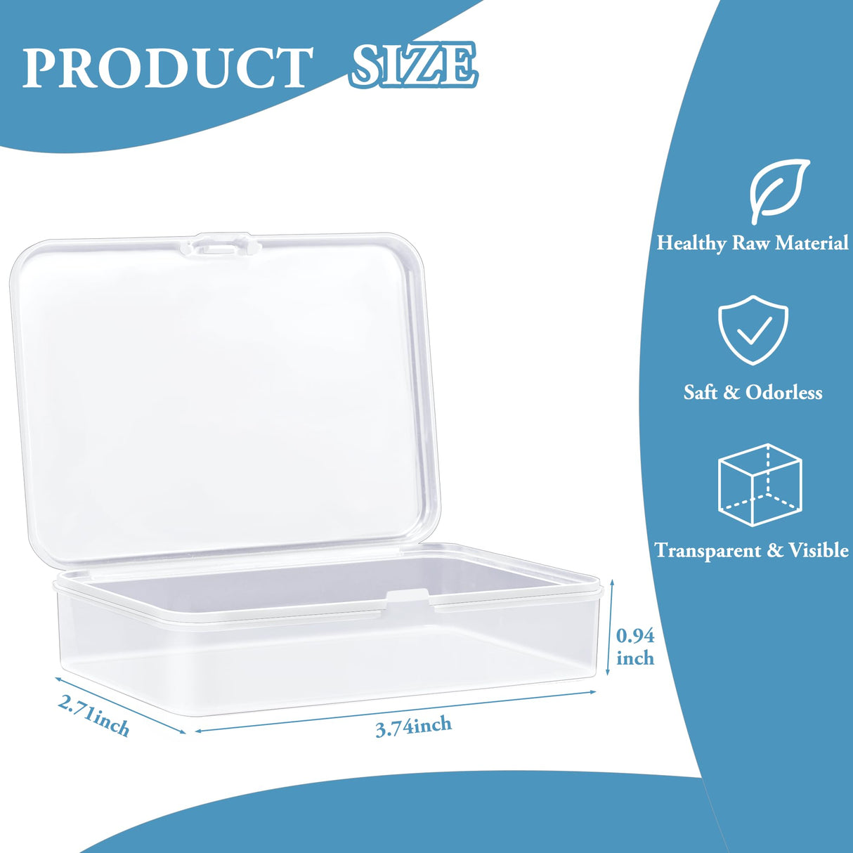 Kitoyz Playing Deck Card Cases Clear Plastic Trading Card Storage Box Acrylic Card Holder Box Compatible with Collectible Trading Card Cases, Each Case for 100 Pcs Cards (12 PCS) Kitoyz