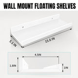 LaVie Home Floating Shelves for Wall Storage Set of 4, 16 Inch Picture Ledge Shelf, White Wall Shelves with Lip for Kitchen, Bedroom, Bathroom, and Living Room LaVie Home