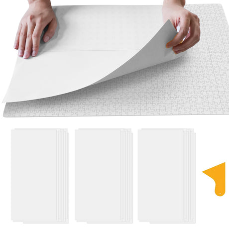 ALL4JIG Puzzle Saver – 24-Pack Puzzle Glue Sheets for 1000-3000 Pieces, Self-Adhesive Sticker Sheets, Easy to Preserve & Frame Jigsaw Puzzles ALL4JIG