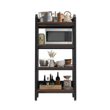 Bakers Rack with 4-Tier Adjustable Wood Shelves, Heavy-Duty Metal Frame Kitchen Shelf Organizer, Microwave Stand for Kitchen, Living Room, Apartments, 25.6" Wider Sailret