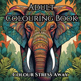 Adult Colouring Book: Colour Stress Away: Stress Relieving Mindfulness Animal & Nature Designs WoodArtSupply