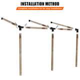 ITeVe.GD 15° Slanted Roof Pergola Brackets Kit,4-Way Right Angled Corner Bracket with Wall Mount Post Base for 4x4 (Actual:3.5"x3.5") Lumber for Pergolas,Gazebos,Porchs - 2 Pack… ITeVe.GD