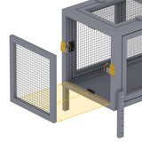 COZIWOW Wooden Cat Play Tunnel with Platforms | Configurable Window Catio | Multi-Combination Extendable Cat Run for Indoor/Outdoor Use | Small Pet Play Enclosure COZIWOW