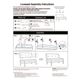 Handy Living Armless Loveseat in Mustard Yellow Linen with Espresso Legs Handy Living