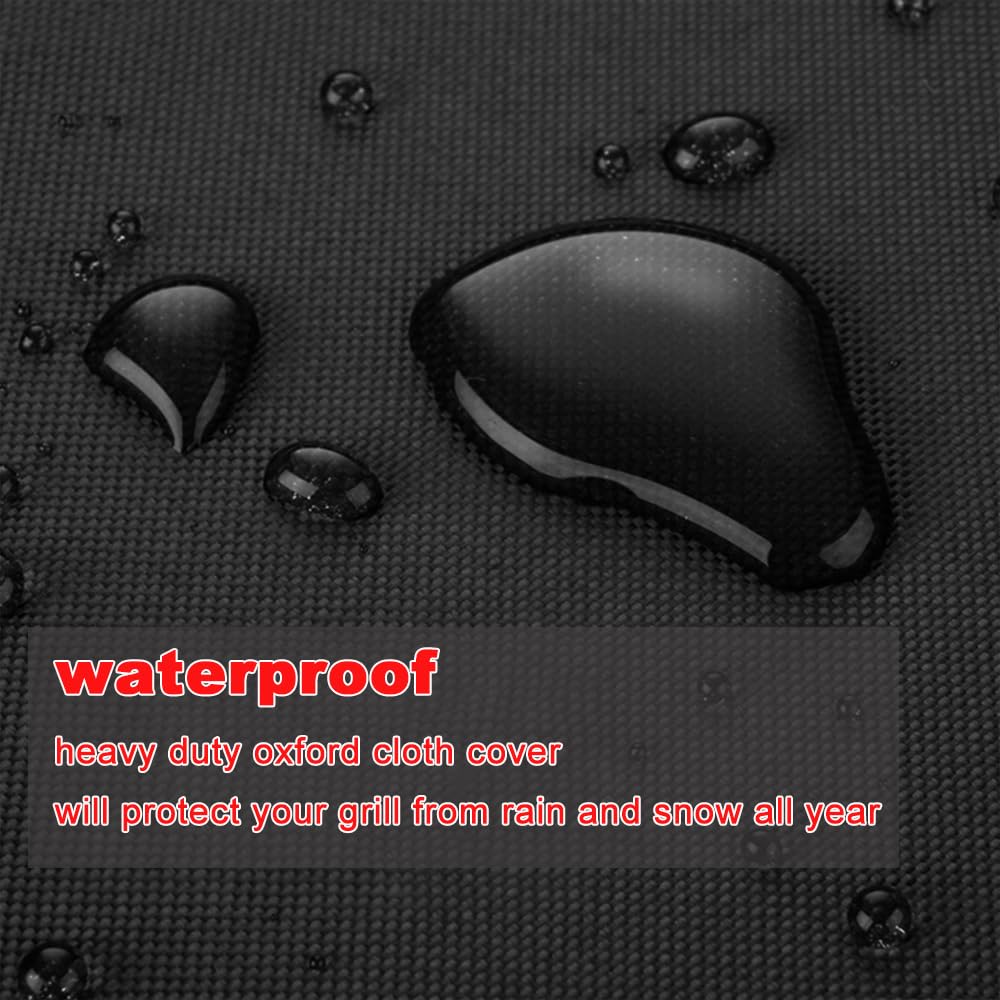 Samhe Grill Cover, 40-Inch Heavy Duty Waterproof UV Resistant BBQ Grill Cover for Outdoor Grill, Fit for Nexgrill Brinkmann Weber Char-Broil and More Samhe