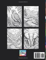 Nature Coloring Book: 60 Scenic Wildlife and Nature Landscape Pages for Relaxation, Mindfulness, and Stress Relief, Ideal for Teens, Adults, and Seniors WoodArtSupply