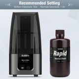 ELEGOO Rapid Standard Resin 3D Printer Resin 405nm Fast Curing High Precision Low Odor Especially for ELEGOO Saturn 3 Ultra and Mars 4 Ultra Grey 1000G Deeplee