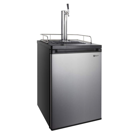 Kegco Kegerator Full Size Keg Refrigerator - Single Faucet - D System, Stainless Steel Kegco