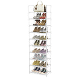 barsone Shoe Rack 10 Tiers, 20-25 Pairs Shoe Organizer Storage Shelf Stand Tower Shoe Rack, Space Saving Shoe Shelves Narrow Free Standing Shoe Rack for Closet Entryway Hallway Apartment Garage(White) barsone