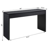 Convenience Concepts Northfield Hall Console Desk Table, 48(L) x 15.5(W) x 28"(H), Black Convenience Concepts
