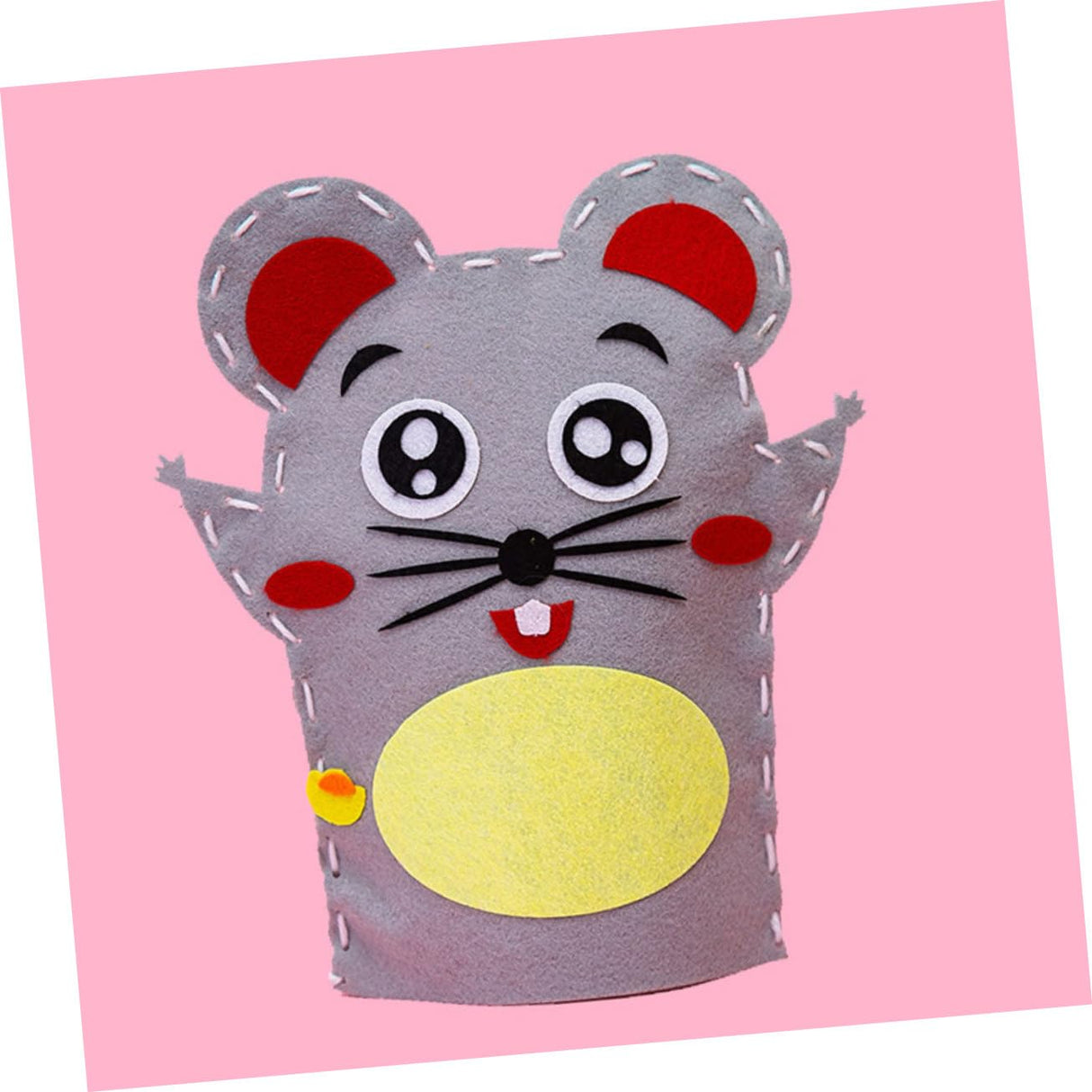 HOMOBABE 8Pcs Boy Girl Non-Woven Hand Puppet DIY Material Kit Creative Cartoon Weaving for Boys Girls Educational Toy for Early Development and Imagination HOMOBABE