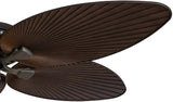 Honeywell Ceiling Fans Palm Island, 52 Inch Tropical Indoor Outdoor Ceiling Fan with No Light, Pull Chain, Three Mounting Options, 5 Palm Leaf Blades, Wet-Rated - 50207-01 (Bronze) Honeywell Ceiling Fans