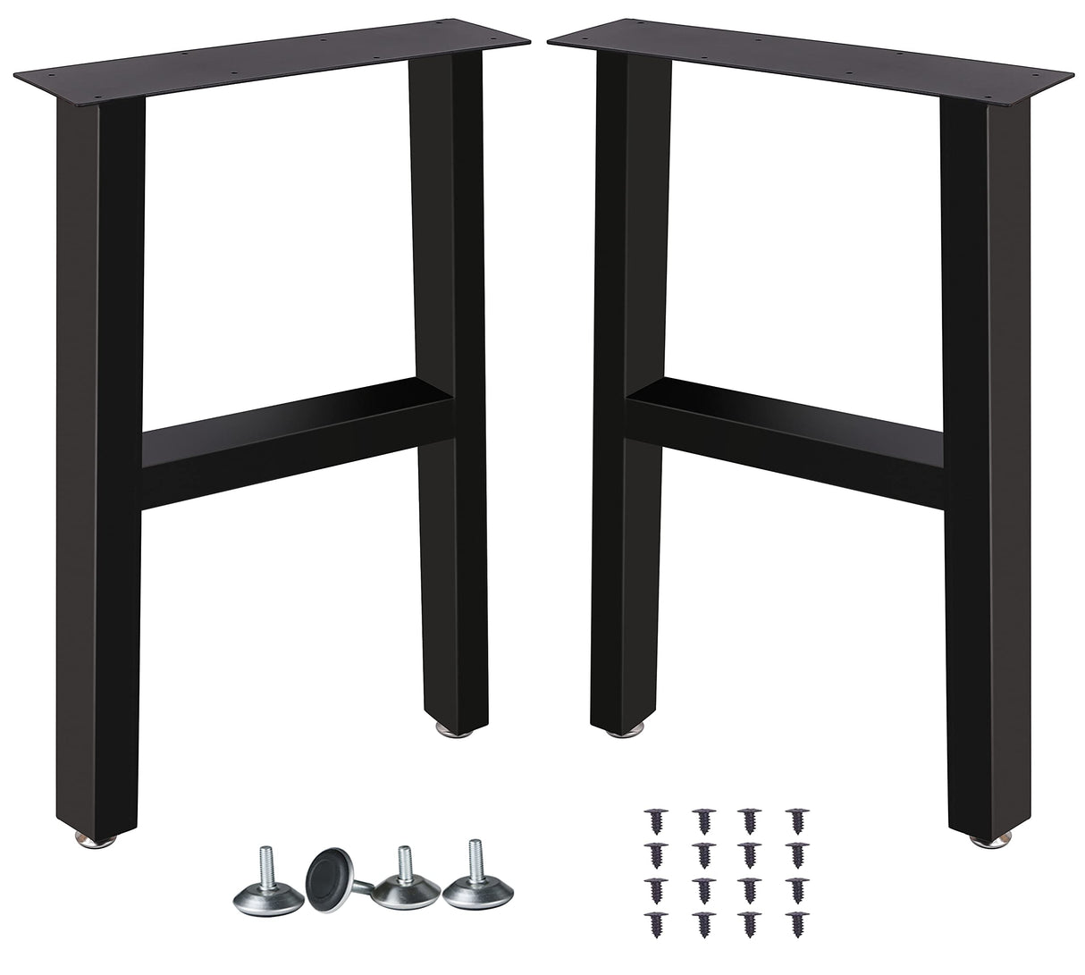 Lendpea Metal Table Legs,Heavy Duty Desk Legs Dining Table Legs Industrial Furniture Legs Table lega,Modern Coffee Table Legs,Set of 2 28” Height 18" Wide Lendpea