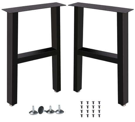 Lendpea Metal Table Legs,Heavy Duty Desk Legs Dining Table Legs Industrial Furniture Legs Table lega,Modern Coffee Table Legs,Set of 2 28” Height 18" Wide Lendpea