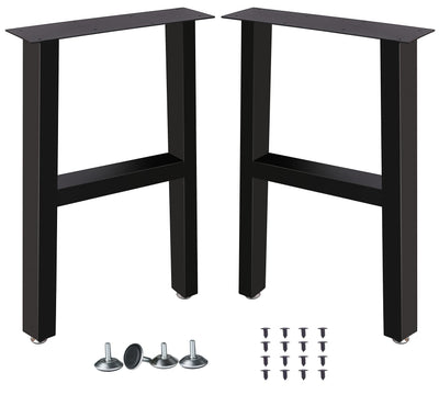 Lendpea Metal Table Legs,Heavy Duty Desk Legs Dining Table Legs Industrial Furniture Legs Table lega,Modern Coffee Table Legs,Set of 2 28” Height 18" Wide