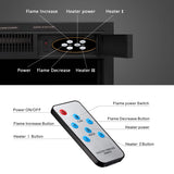 43” Electric Fireplace Mantel Freestanding Electric Fireplace, Remote Control, Adjustable Led Flame, 750W/1500w PEARLWHITE Electactic