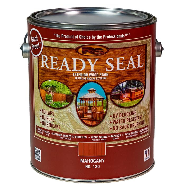 4-Pack of 1 gal Ready Seal 130 Mahogany Exterior Stain & Sealer for Wood Ready Seal