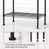 FUXRYTH 5 Tier Shelving Unit, 176 LBS Per Shelf Height Adjustable Narrow Storage Shelves, Heavy Duty Metal Garage Metal Shelves for Kitchen, Restaurant, Pantry, Laundry, 23"x 13.4"x 59", Black FUXRYTH
