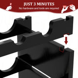 Domax Wine Rack Freestanding Floor - 4 Tiers Stackable Wine Rack 36 Bottle Wine Bottle Holder， Bamboo Wine Holder Wine Storage for Kitchen, Bar, Pantry, Wine Cellar and Countertop (Black) Domax