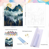 Natuyalo Paint by Numbers Kit for Adults - Abstract Forest DIY Adult Paint by Number Kits Natural Landscape Acrylic Canvas Painting for Adults Beginners Art Crafts Without Frame, 16x20 Inch Natuyalo