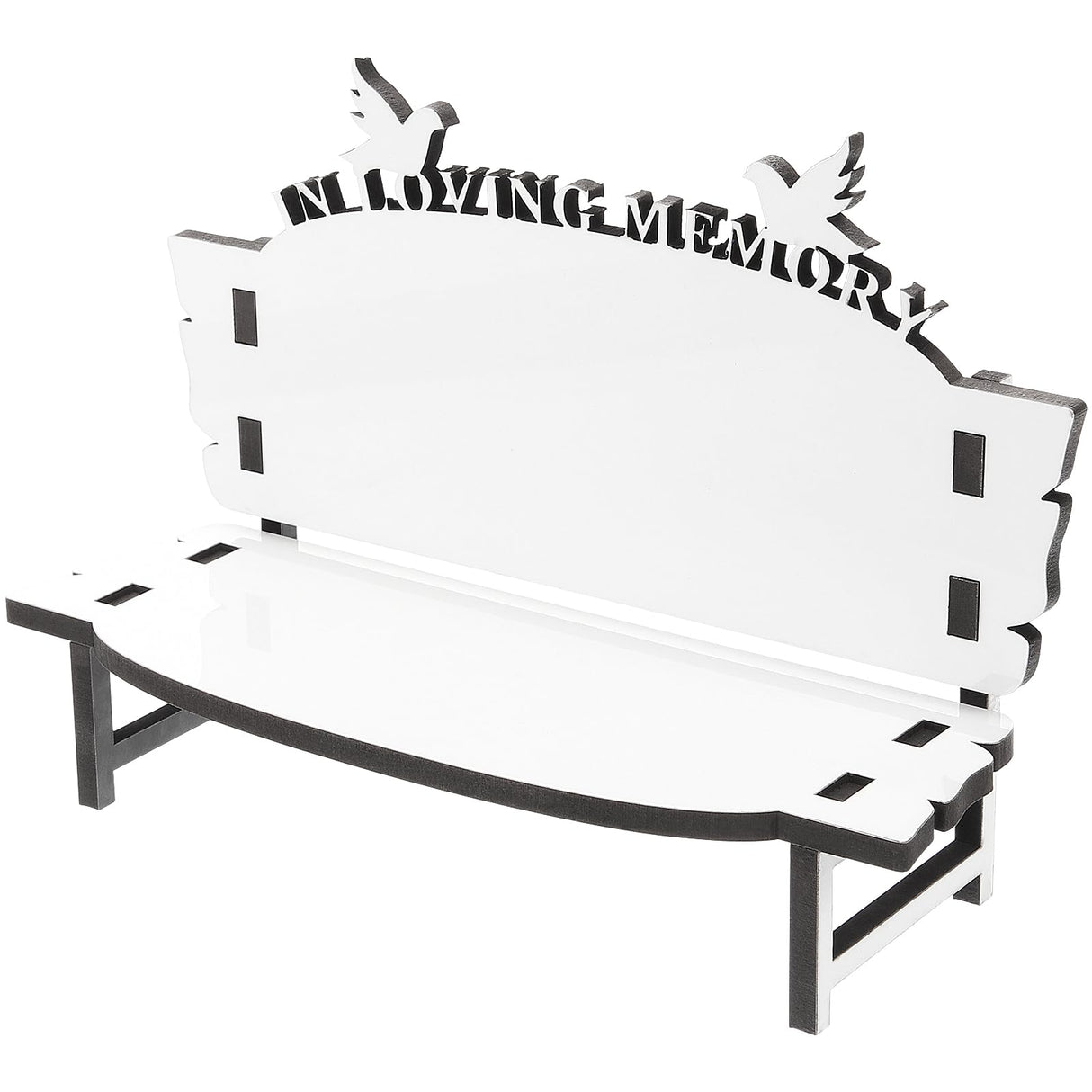 Ipetboom Office Practice White Embryo DIY Crafts Sublimation Blank Chair Decor Table Ornament DIY Chair Craft Sublimation Photo Bench Sublimation Decoration Wooden Doll House Dining Table Ipetboom