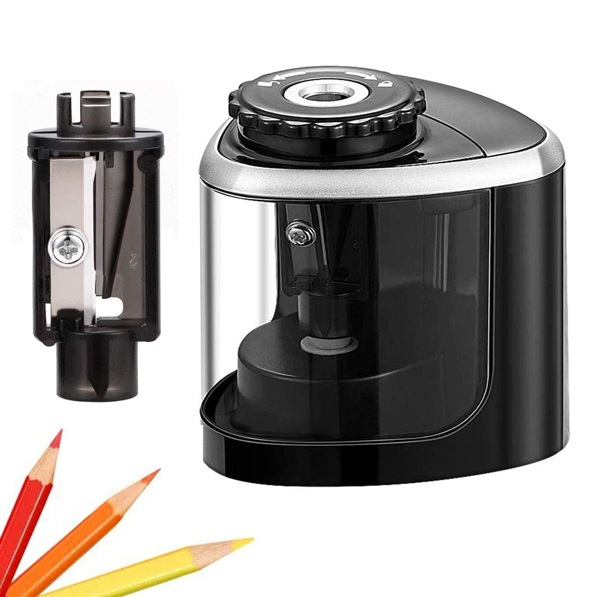 Aogwat Pencil Sharpener Electric Pencil Sharpener for Kids, Blade to Fast Sharpen, Suitable for No.2/School/Classroom/Office/Home (Black) Aogwat