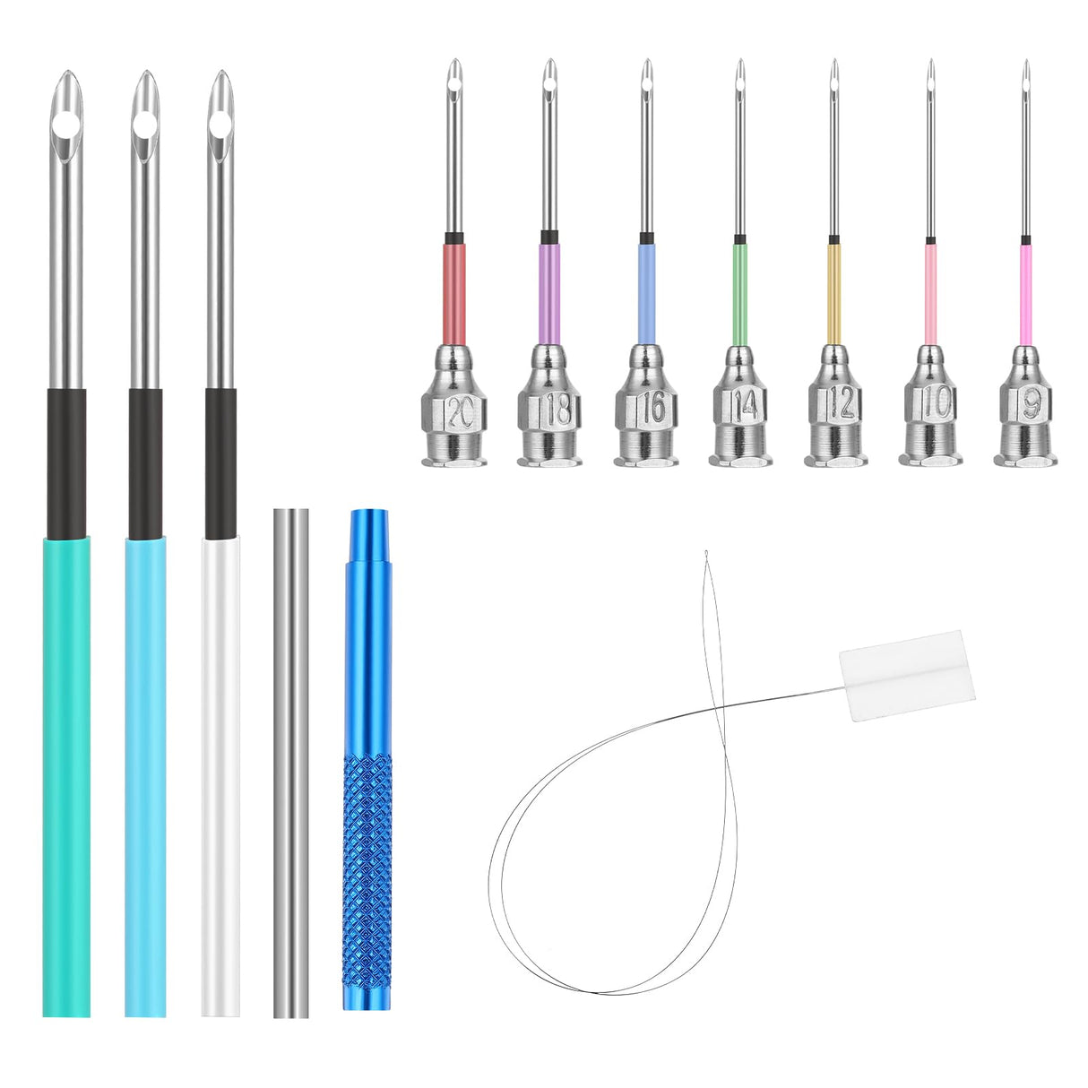13 PCS Punch Needle Kit Embroidery Punch Needle Tool Punch Needles with Handles Punch Embroidery Kit with 10 Sizes Embroidery Tool Punch for Adults Beginner Cross Stitch DIY Craft Styquenzer