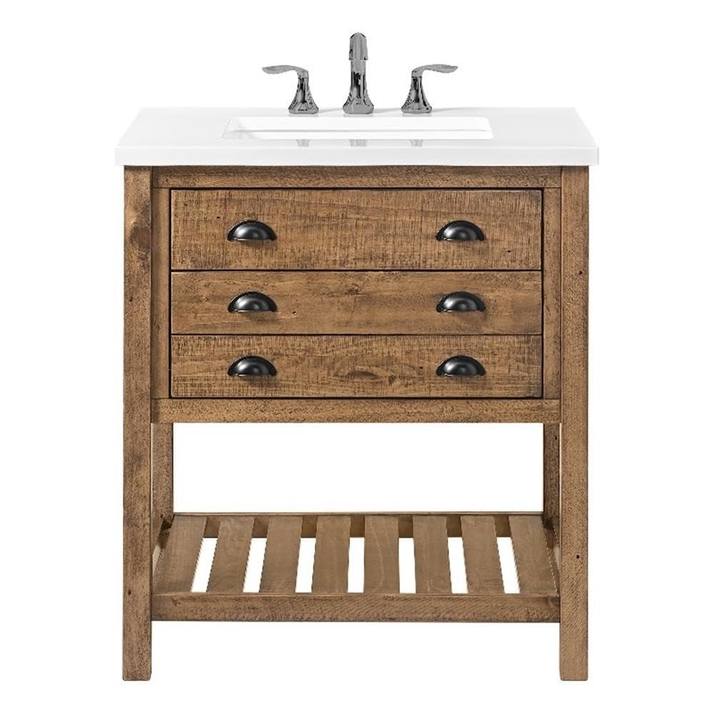 Martin Svensson Home Monterey 31" Wood Single Bathroom Vanity Natural Brown Martin Svensson Home