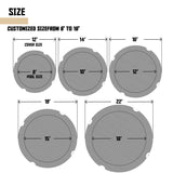 TANG 22' ft Round Pool Covers for 18 Feet Round Above Ground Tank Spa Pool Covers Winter Leaf Pool Covers Wire Rope Hemmed All Edges 4ft Overlap, Trampoline Cover (18', Light Grey) TANG