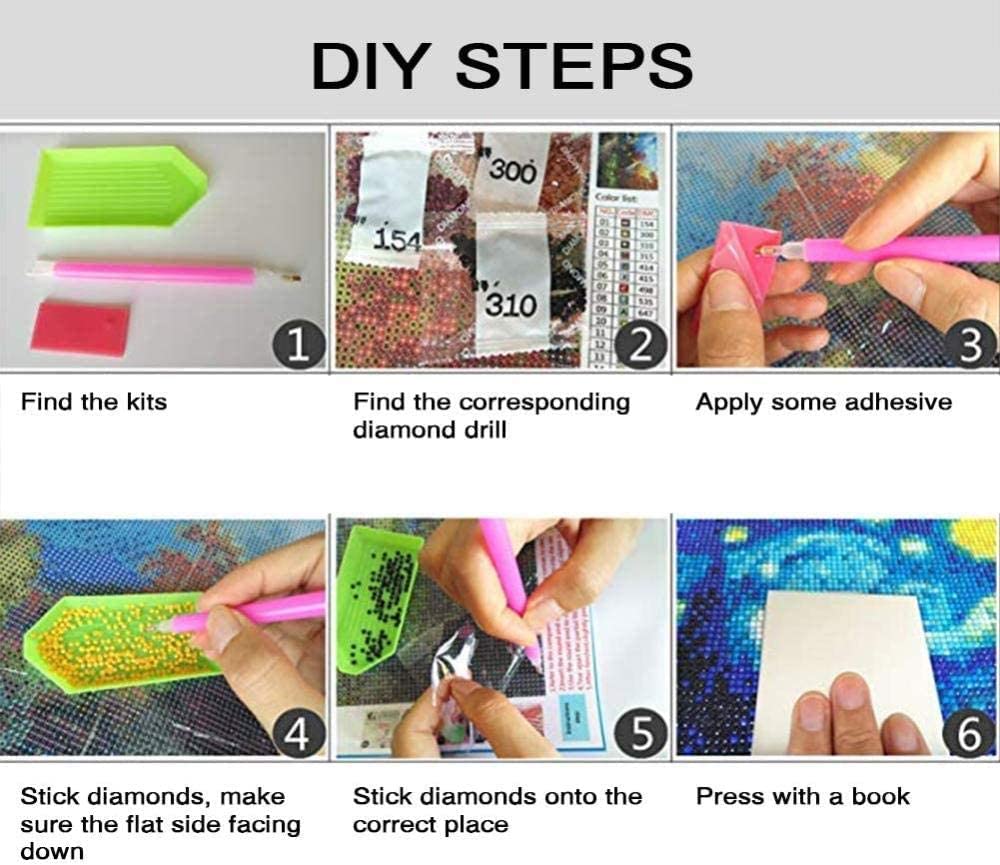 5D DIY Diamond Painting by Number Kit, Tree Winter Snow Scene, Large Size Cross Stitch Kits for Adults Round Crystal Rhinestone Arts Craft, Canvas Supply for Home Wall Decor Gift 40x50cm (16x20in) Marsrut