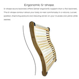 NUIBY Natural Bamboo Sauna Backrest, Cooler and More Flexible Than Wood, Complete with 2 Sauna Hats and 2 Seat Pads, Features Anti-Slip Rubber Pad. Sauna Accessory Set. (2 Pack) NUIBY