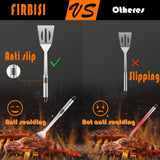 BBQ Grilling Tools Set,Stainless Steel Grilling Accessories Kit for Men Gift,13pc BBQ Grill Utensils Gift Kit with Portable Carry Bag BBQ Tools Grill Tools Set for Backyard Outdoor Grill Cooking FIRBISI