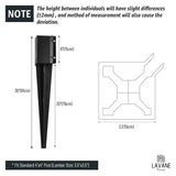36 inch Fence Post Anchor Ground Spike, LAVANE Set of 4 Heavy Duty Metal Black Powder Coated Post Stake Support Base - Outer Dimension: 4"x4" (Fit 3.5"x3.5" Mailbox or Fence Post) La Vane