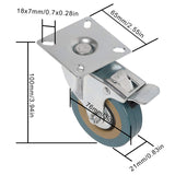 8 Packs 3 Inches (4 with Brakes, 4 Without),360 Degree Swivel Caster Wheels Set,KINJOEK Polyvinyl Chloride Caster Wheels with Brakes for Carts, Furniture, Workbench, Trolley, 880lb Total Capacity,Gray KINJOEK
