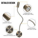 Taysing LED Reading Light 3W 270lm Dimmable Timing Wall Mounted Reading Lamp Wall Sconces Bed Lamps Task Directional LED Gooseneck Light for Bedside Headboard Bunk Bed 2 Pack(Soft White 3000K) Taysing