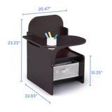 Delta Children MySize Chair Desk With Storage Bin, Dark Chocolate Delta Children