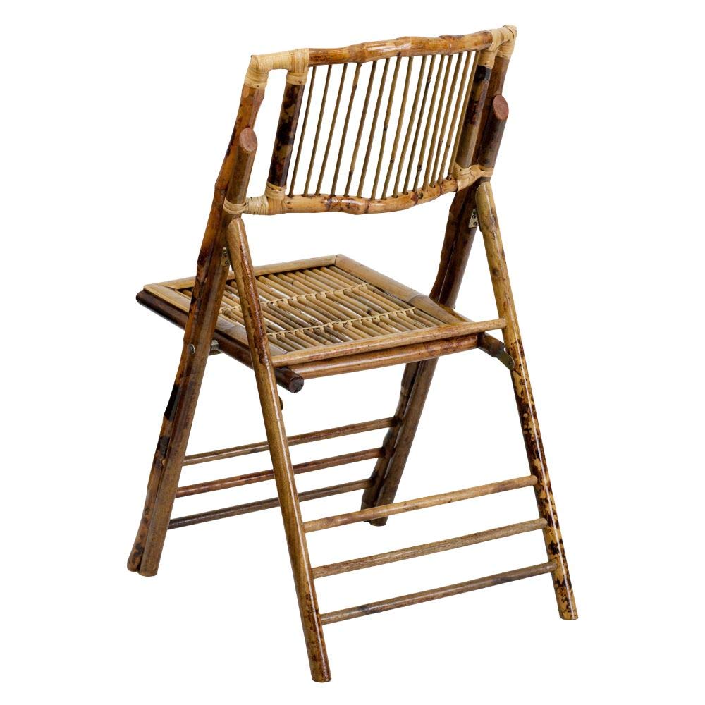 Flash Furniture Bamboo Folding Chairs | Set of 2 Bamboo Wood Folding Chairs