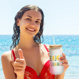 PYD Life 12 Pack Sublimation Glass Cans Blanks Frosted 18 OZ with Bamboo Lid and Clear Glass Straw Beer Cans Wide Mouth Jar Tumbler Cups Mugs for Iced Coffee,Juice,Soda,Drinks,Beer PYD Life