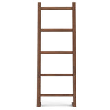 SIMPLIHOME Bray SOLID ACACIA WOOD Contemporary Bath Towel and Blanket Ladder Shelf, 23 inch, Natural Walnut SIMPLIHOME