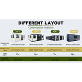 Folding Prefab Tiny Home for Sale Container House, Features 2 Bedroom, 1 Kitchen and Bathroom, Expandable Portable Modular Tiny House to Live in for Adults, Prefabricated Mobile Homes for Sale Generic