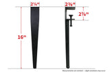 Shepherd Hardware 8130E 16" Adjustable Fit Table Clamp Legs, Black Shepherd Hardware