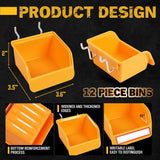 ELEAD 260 Piece Pegboard Hooks 1/8 and 1/4 inch peg Board Organizer Accessories with Pegboard Bins for Organizing Various Tools in The Garage Kitchen Bathroom Craft Room ELEAD