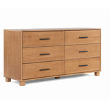 Grain Wood Furniture Loft 6-Drawer Dresser, Solid Wood with Acacia Finish Grain Wood Furniture