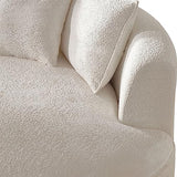 Oversized Curved Modular Sectional Sofa Couch - Luxury Cloud Boucle Upholstered L-Shaped Left-Facing Leisure Lounge Sofa with Extra Wide Chaise Daybed and 7 Throw Pillows for Living Room Apartment Eafurn