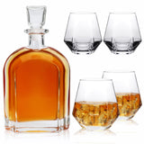 Cadamada 24oz Whiskey Glass Bottle,Decanter Set with Glasses,Delicate Decanter Set for Tequila, Brandy, Scotch & Vodka, Gifts, Bar & Party Decorations Cadamada
