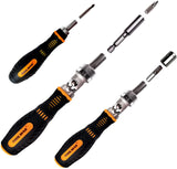 TOOLMAK 61pcs Ratcheting Screwdriver Set,Socket Set,Precision Screwdriver Bit Set with Rotatable Ratchet Handles ＆ Storage Case,Household Repair Tool Kits for Bike Watches and glasses,phones etc... TOOLMAK